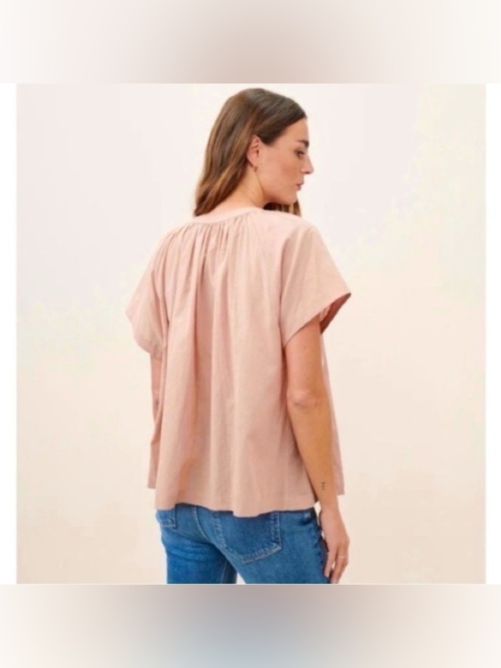 Jenni Kayne Willow Blouse in light blush pink size S - Picture 3 of 13